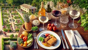 Repas traditionnel majorquin dans une hacienda