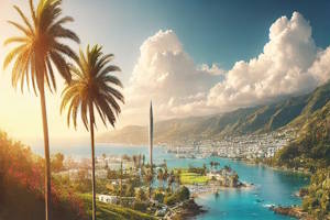 Paysage ensoleillé des îles Baléares et Canaries