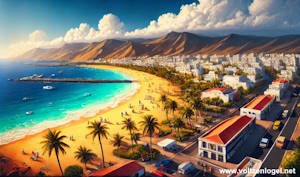 Vue panoramique de Playa de la Arena à Tenerife