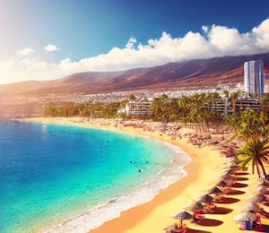 Plage paradisiaque à Adeje, Tenerife