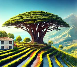Arbre Drago millénaire à Icod de Los Vinos, Tenerife