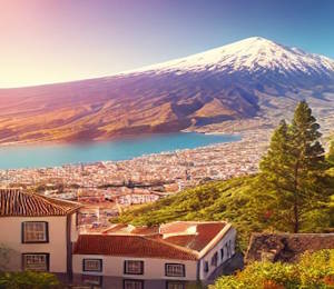Paysage verdoyant de la vallée d'Orotava à Tenerife