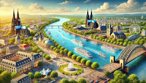 Parc verdoyant à Hambourg, Allemagne