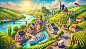 Croisière à Saint Goarshausen vallée du Rhin en Allemagne
