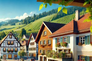 Ruelles pavées et maisons à colombages de Hagnau : Voyage dans le passé