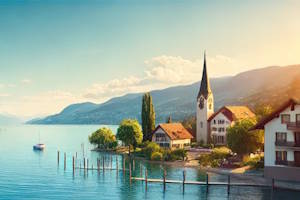 Panorama naturel entre Hagnau et Meersburg