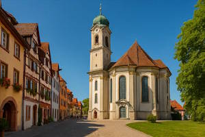 Festival culturel animé dans les rues de Meersburg