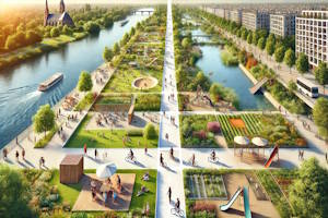 Jardin des Deux Rives, espaces verts et loisirs