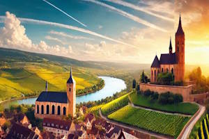 Château du Haut-Andlau dominant la vallée