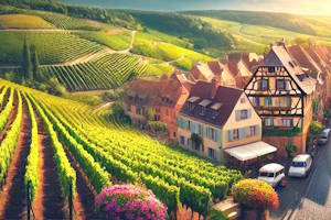 Maisons traditionnelles et ruelles pavées d'Andlau