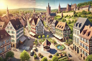Maisons alsaciennes à colombages au cœur d'Obernai