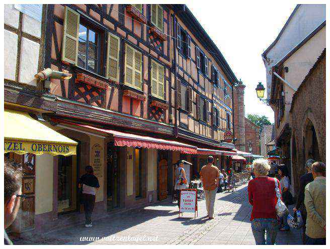 Maison à colombages emblématique, Obernai, Alsace.