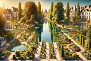 Vue panoramique du Parc de l'Orangerie à Strasbourg