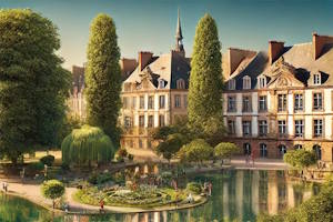Allée bordée d'arbres au Parc de l'Orangerie, Strasbourg