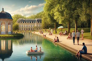 Lac pittoresque du Parc de l'Orangerie