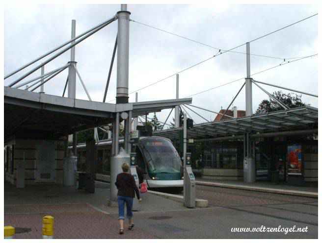 La station de tram Rotonde ; Le nouveau parking P+R à Strasbourg
