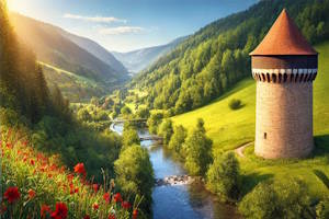 Paysages vallonnés et forêts verdoyantes de Wangenbourg