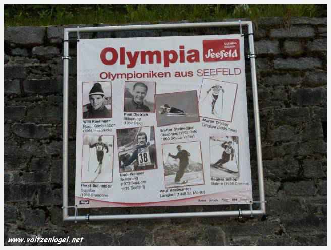 Seefeld au Tyrol. Olympia Geschiste Seefeld, Olympioniken aus Seefeld im Tirol