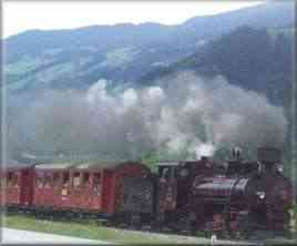 Le train à vapeur, la vallée du Zillertal