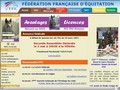 Logo de la Fédération Française d'Équitation avec des chevaux et cavaliers