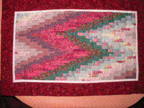 Motif ondulé en patchwork technique Bargello