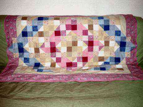 Couette en patchwork multicolore