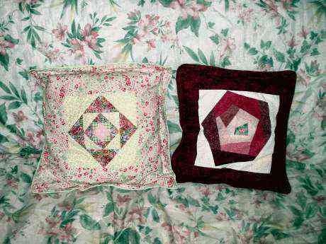 Coussins décoratifs en patchwork varié