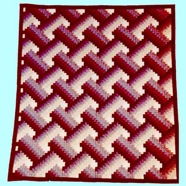 Modèle patchwork, ouvrage composé de différents morceaux de tissu