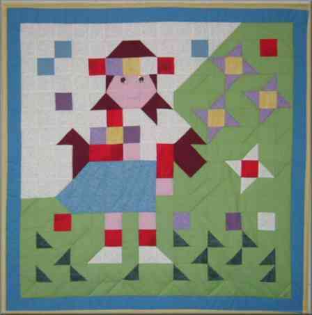 modèle de patchwork en tissus motif La Vierge