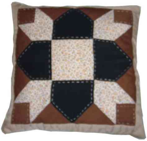 Housse de coussin en patchwork multicolore